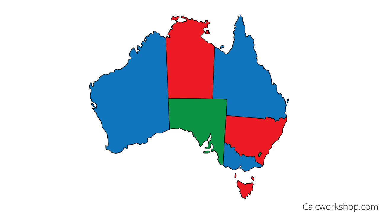 chromatic number map australia