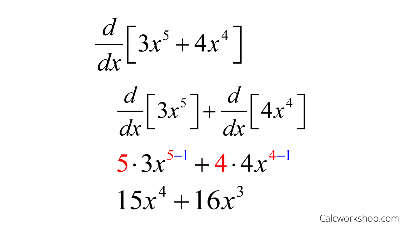 derivative sum rule example
