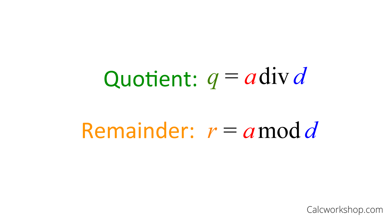discrete math quotient remainder theorem