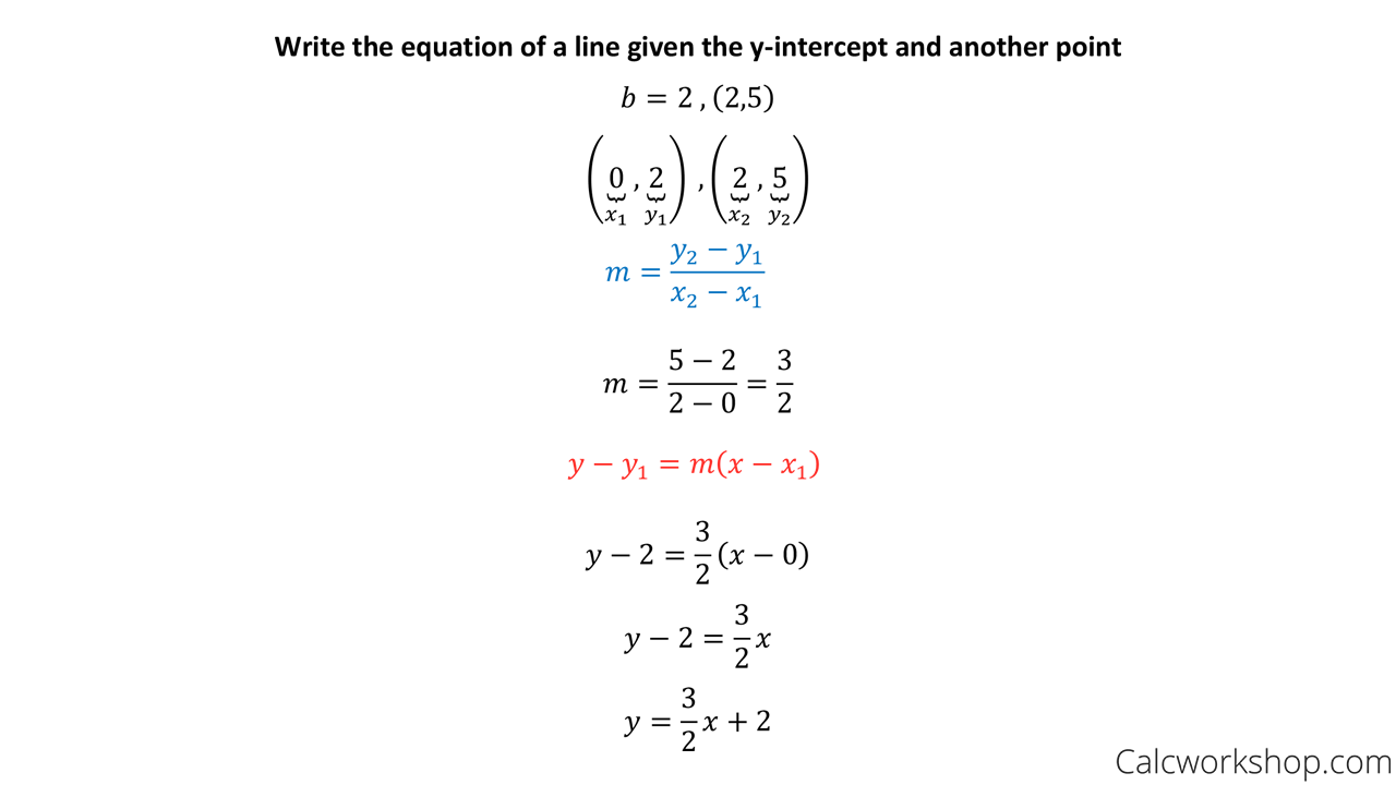 Pt Slope Form