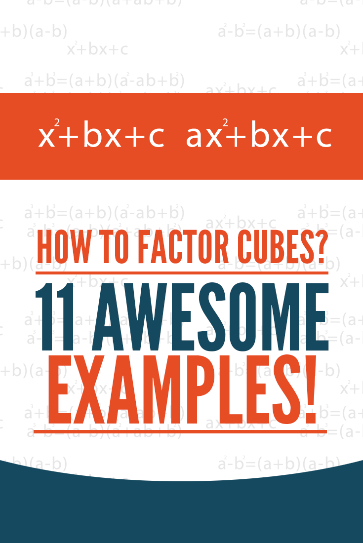 How to factor perfect cube