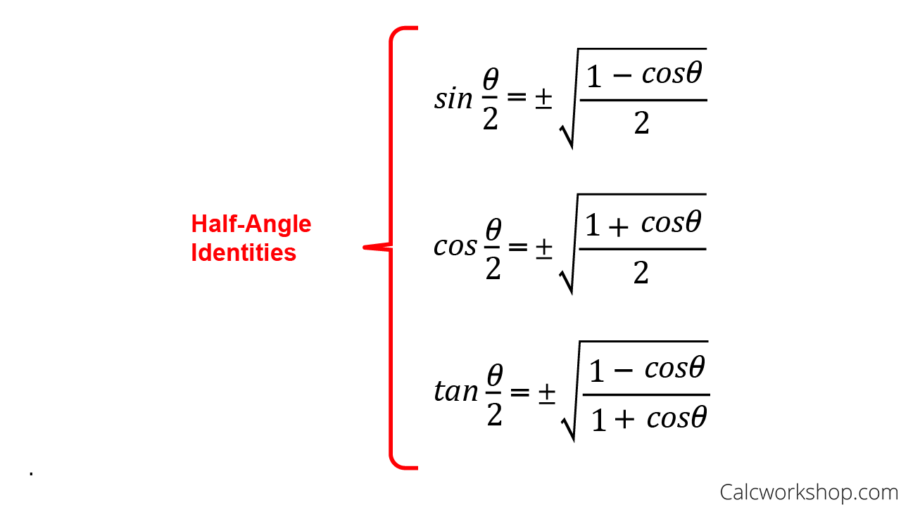 Evaluating and proving half angle trig identities