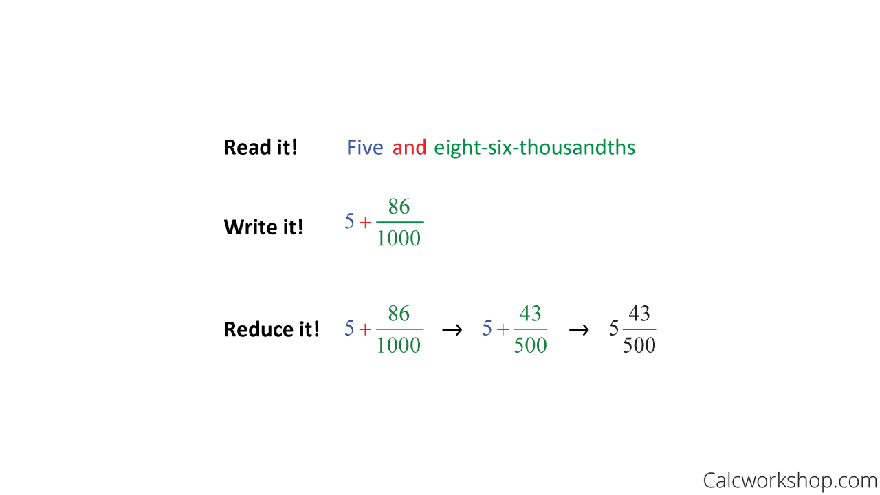 how to make a mixed number into a fraction