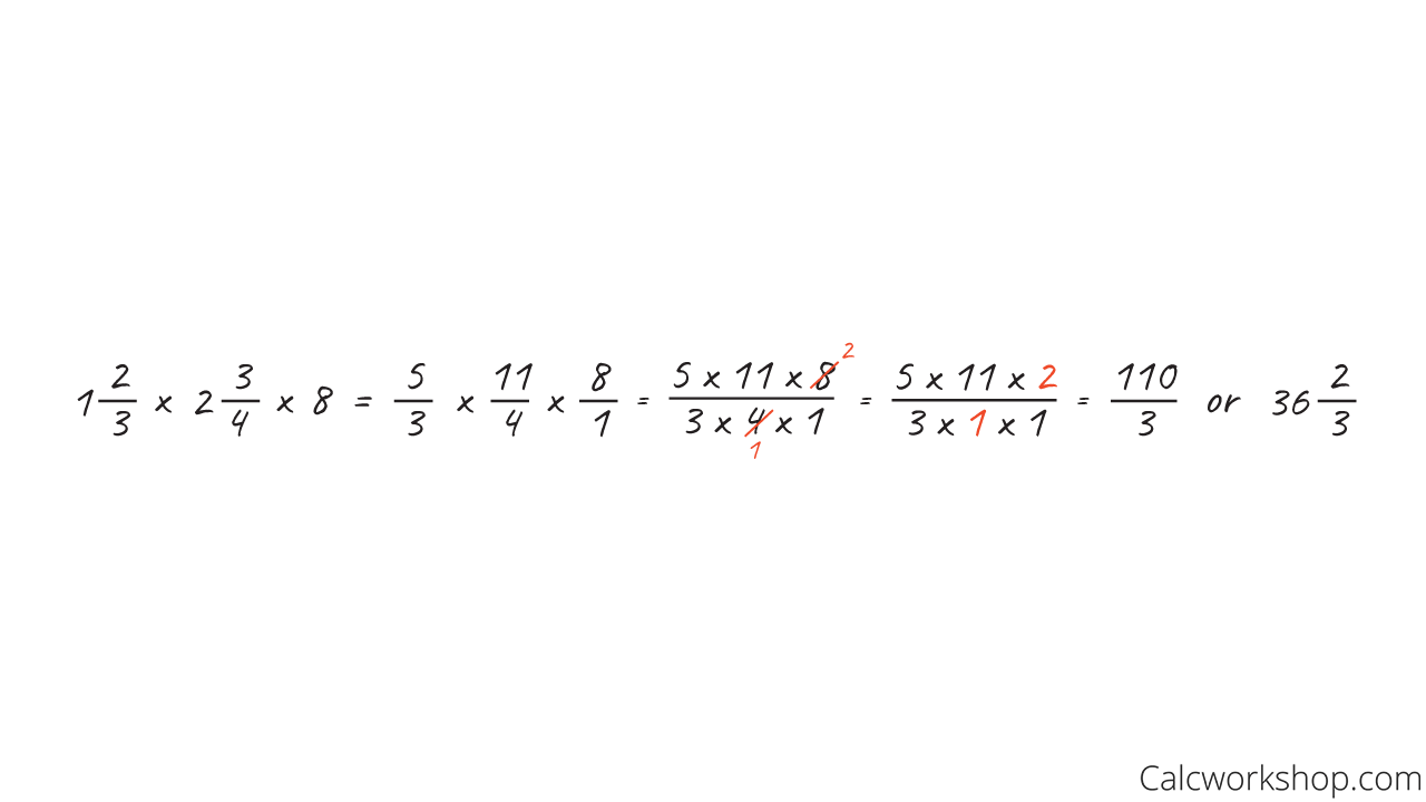 how to multiply 3 fractions example