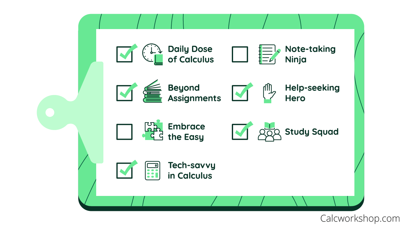 how to pass calculus checklist