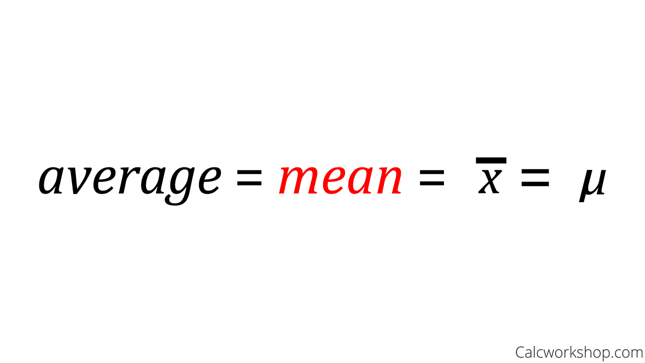 How to represent the sample mean and population mean