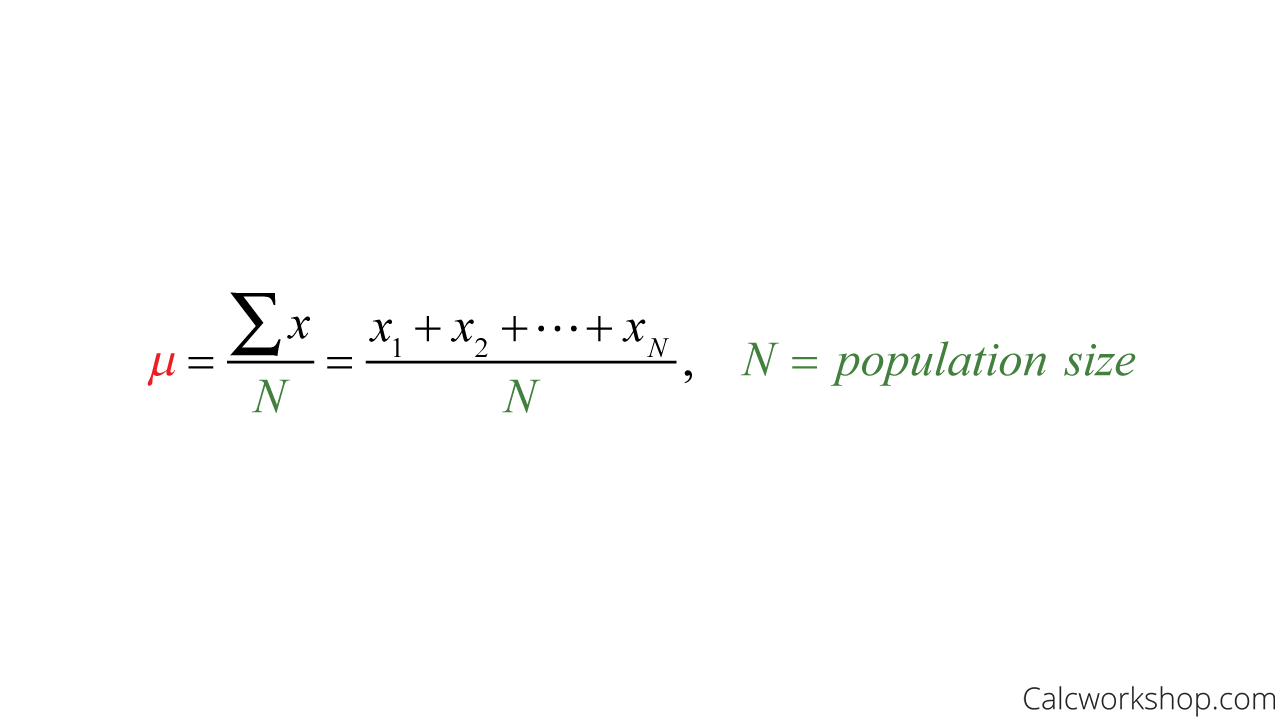 population mean formula
