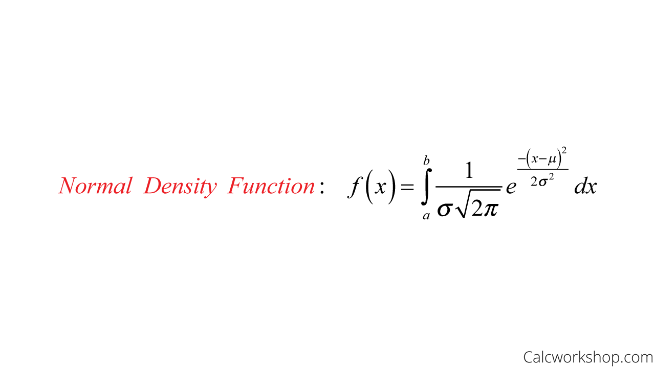 normal distribution equation