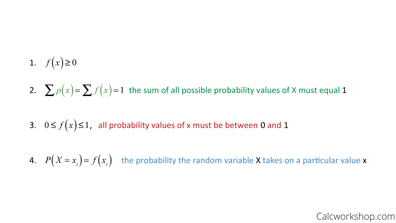 properties of discrete probability distribution