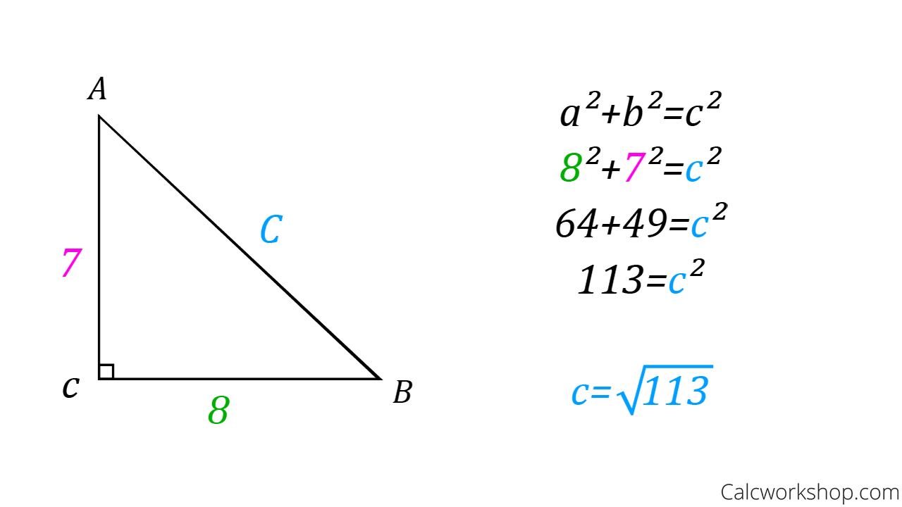 pythagoras theorem examples