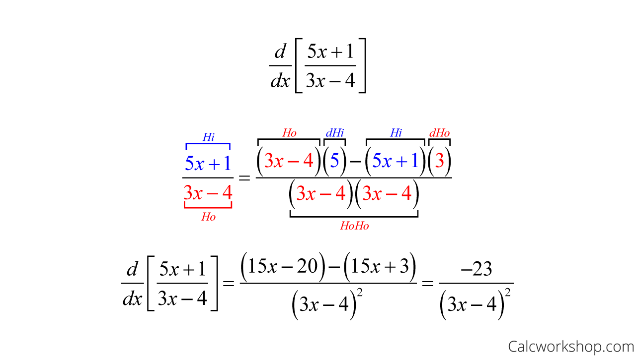 quotient rule derivative