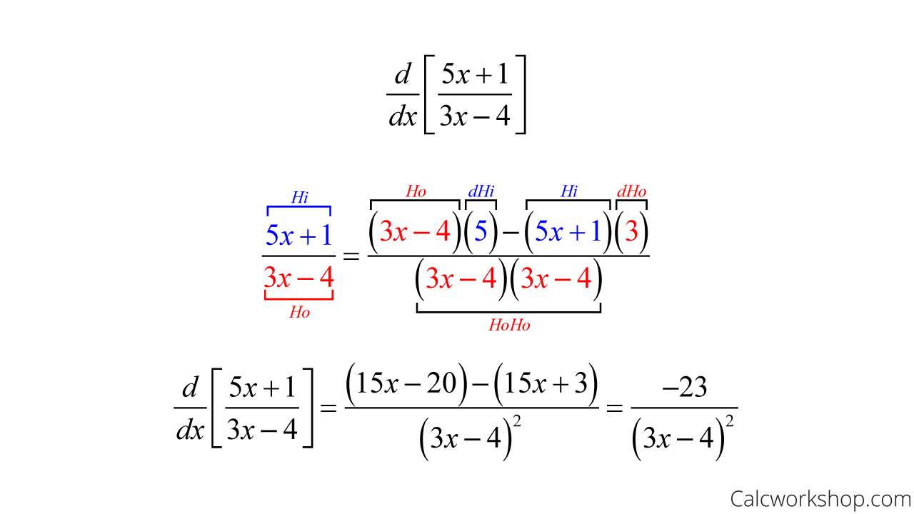 Quotient Rule Derivative