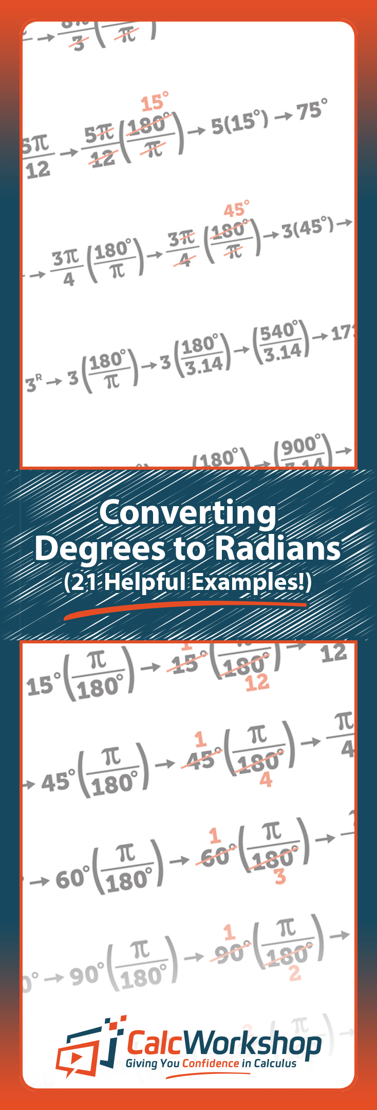 Radians to Degrees Examples