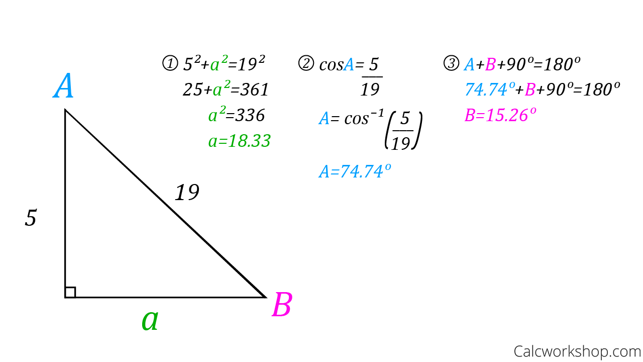 right triangle trigonometry formulas