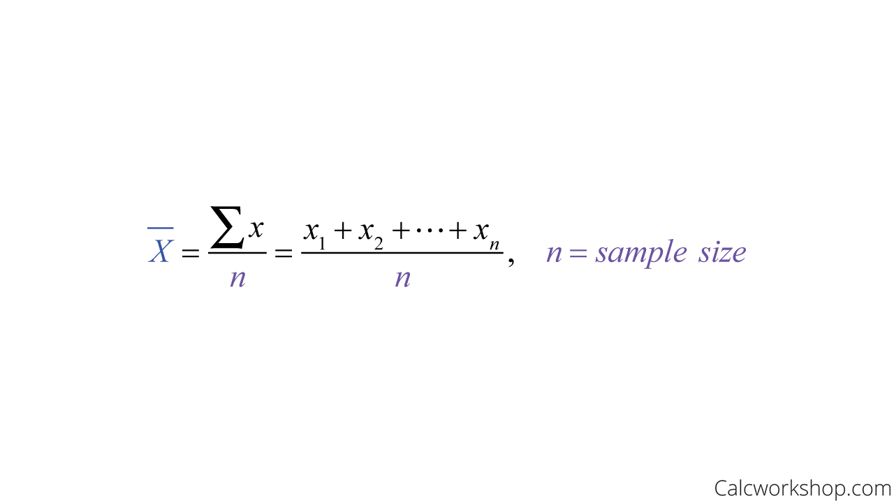 sample mean formula