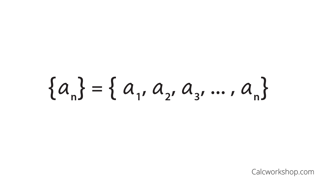 Notation used in describing a sequence