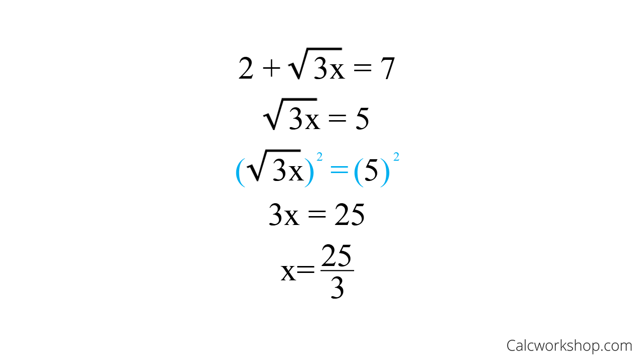 How to solve a square root equation