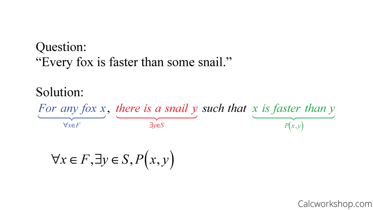 universal vs existential quantifier example