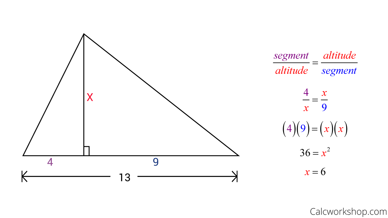 Similar Right Triangles (Fully Explained w/ 11 Examples!) Pertaining To Similar Right Triangles Worksheet