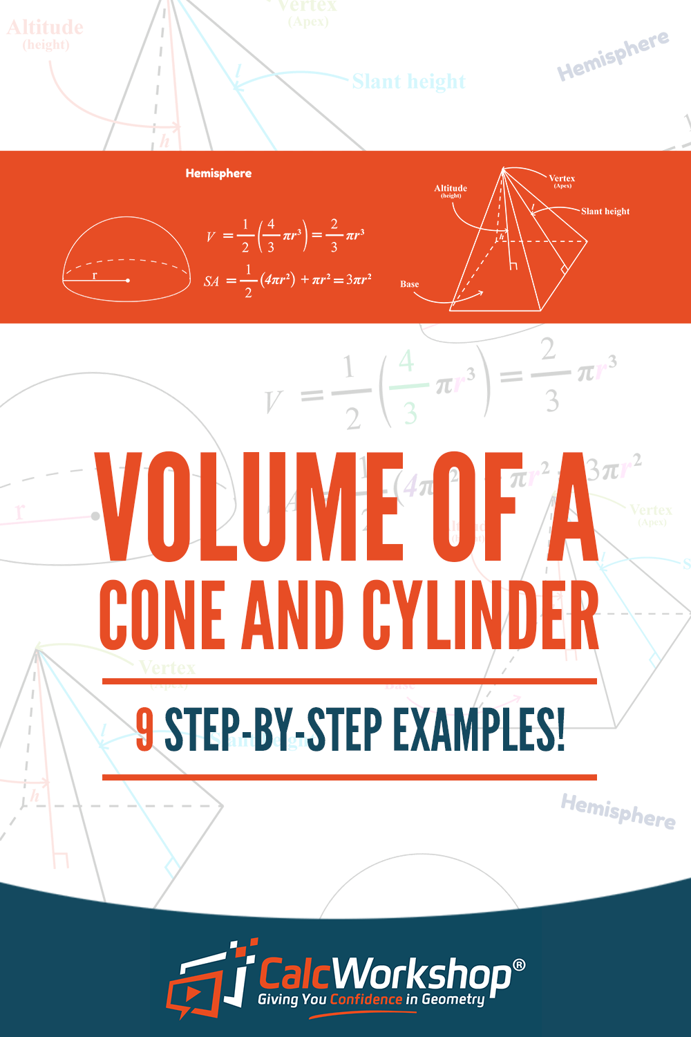 volume cone cylinder pinterest calcworkshop