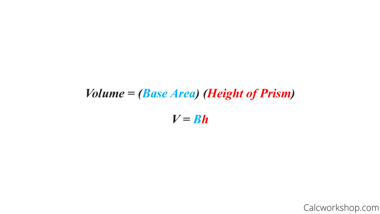 volume of a prism formula