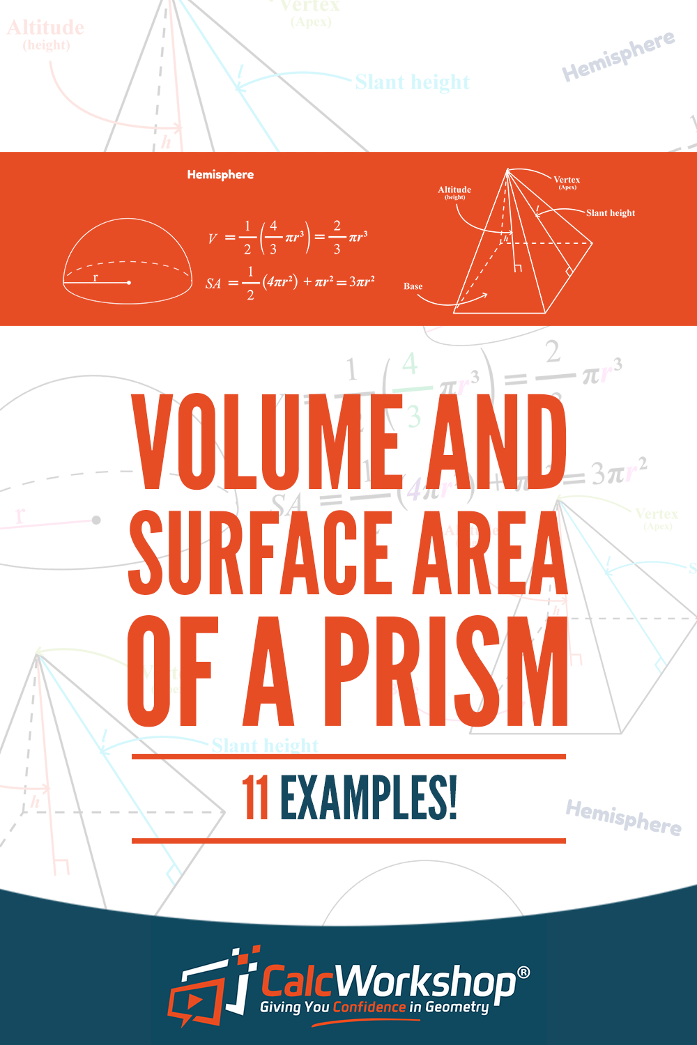 volume surface area prism pinterest calcworkshop